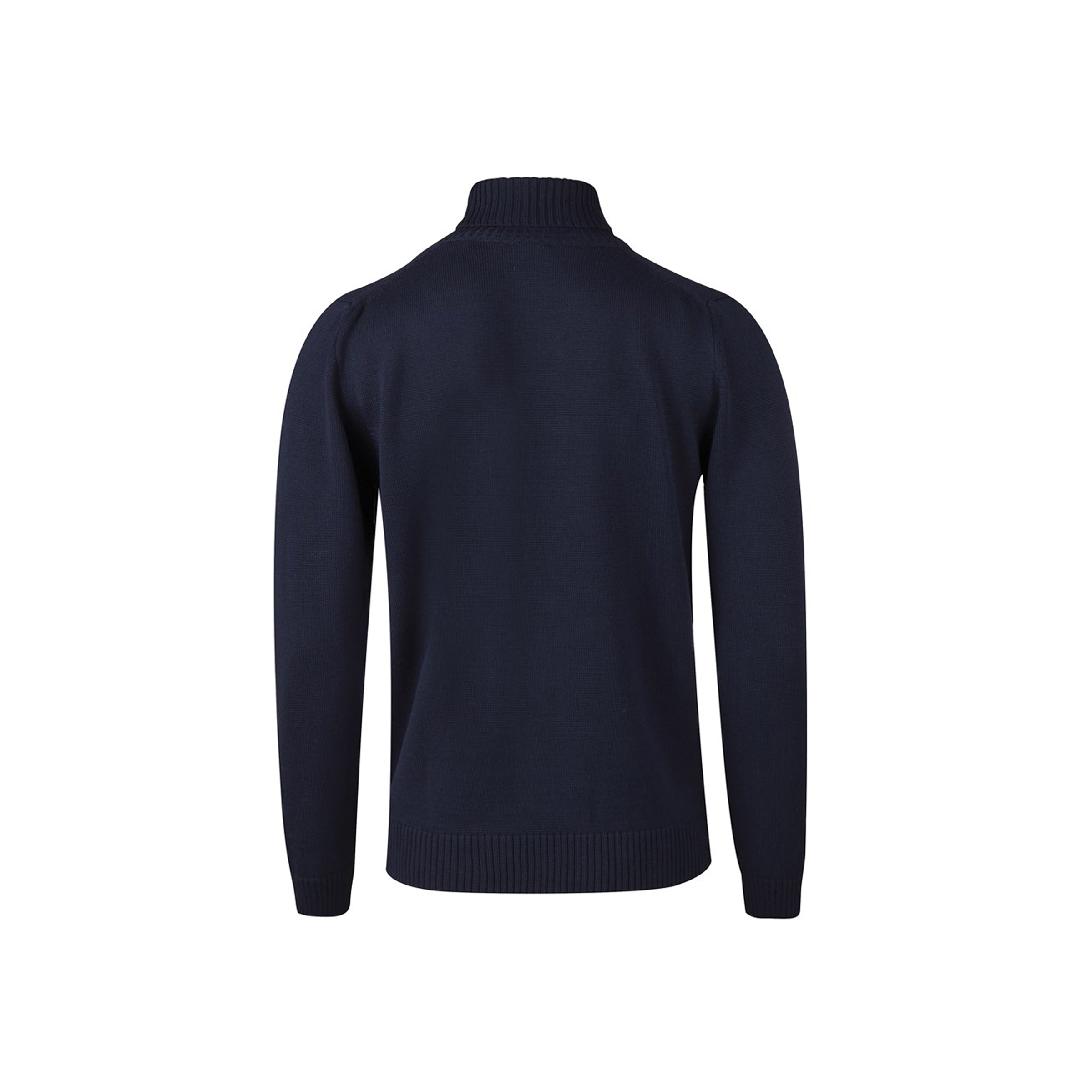 Merino wool, Chunkey,Roll neck - Navy