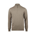 Sweater Knitted Half Zip Merino - Light Beige