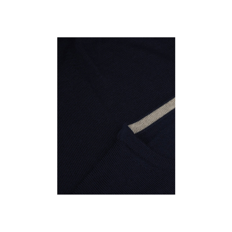 Crew w patch, Merino wool - Navy