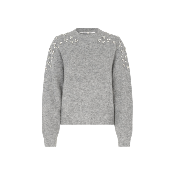 Sparkling Knit O-Neck - Grey