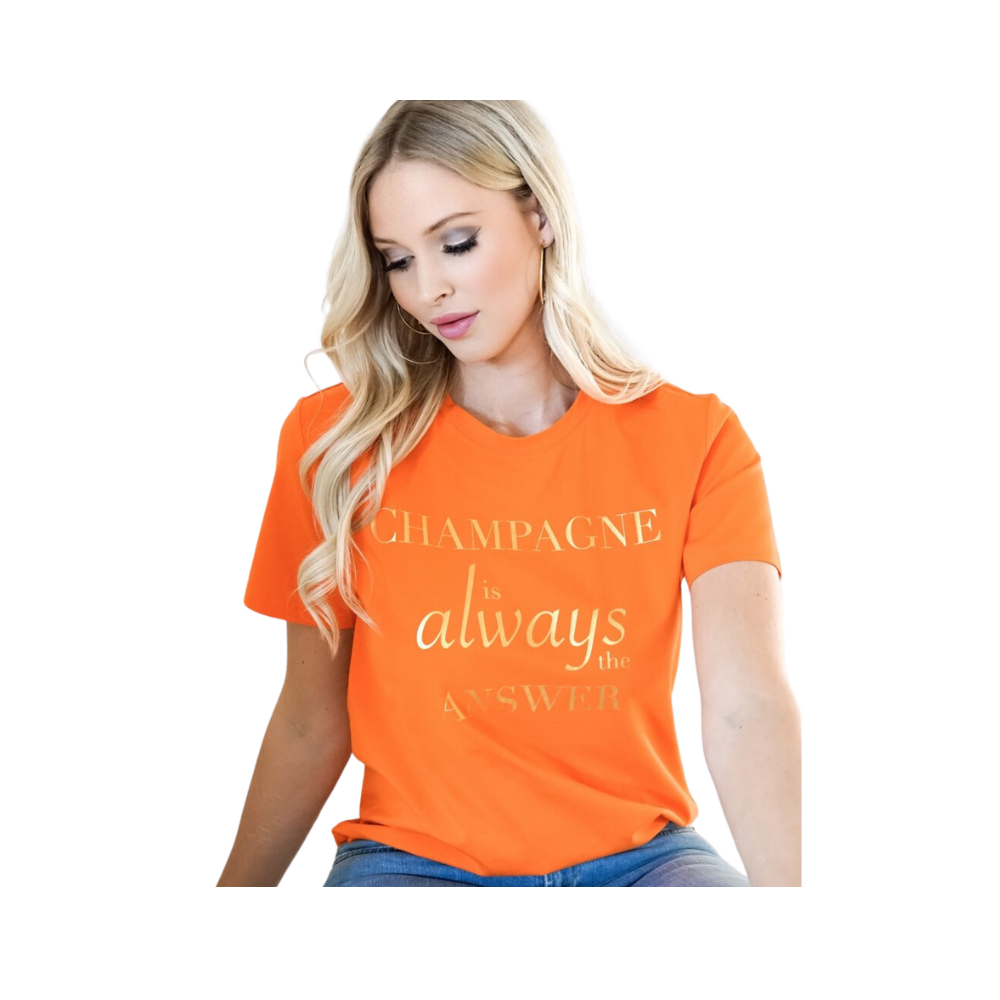 Champagne T-shirt - Orange