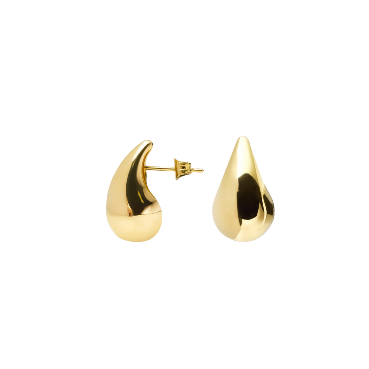 Plain Daring Large Gold Dupe Earring - gold