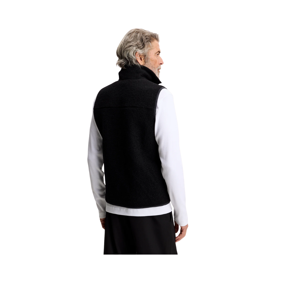 Duncan Wool Fleece Vest - Black