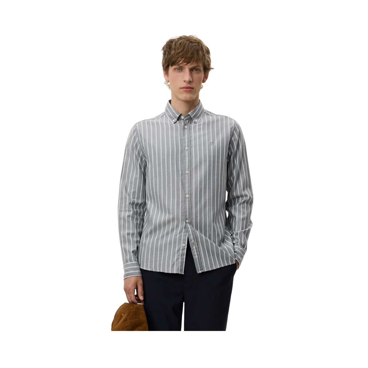 Konrad Herringbone Shirt - Asphalt