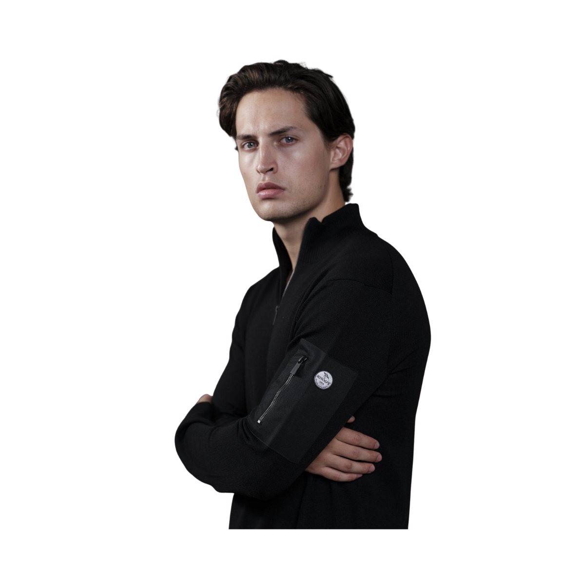 Lucca 1/2 Zip - Black