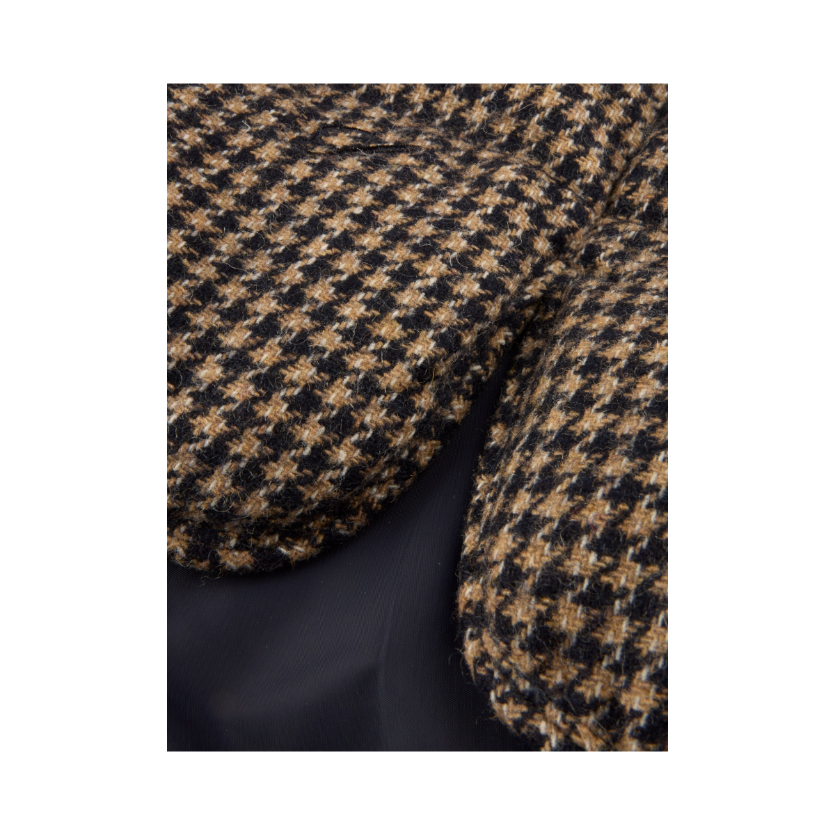 Vest Buttoned Padded Wool - Navy Pattern