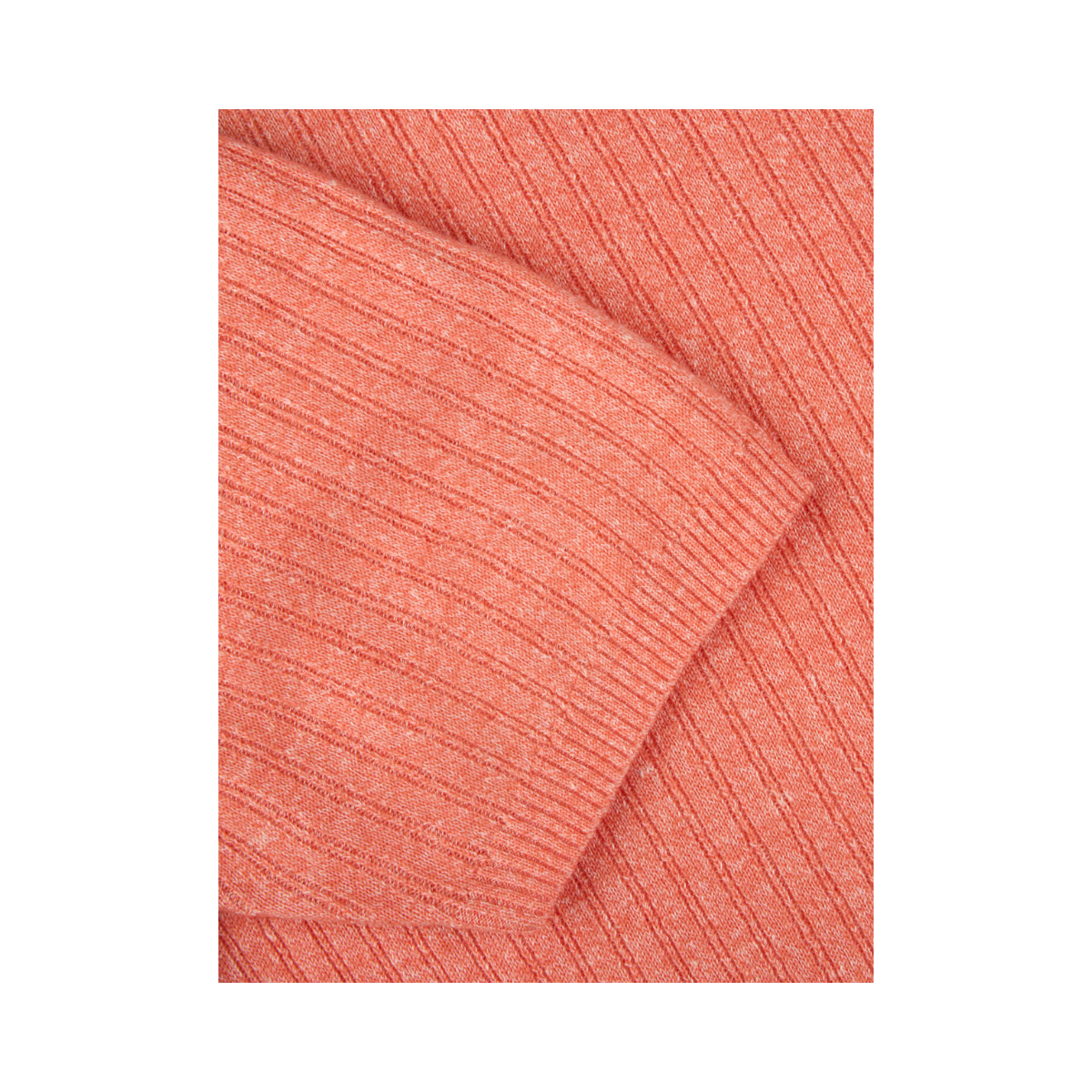 Polo Shirt Knitted Ribbed - Orange
