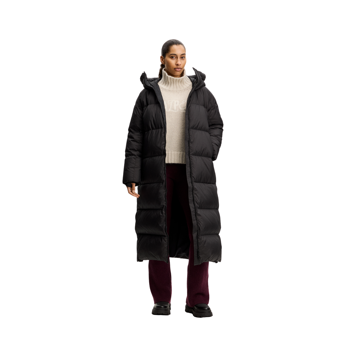 April Chunky Knit Turtleneck - Moonbeam