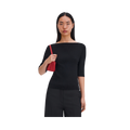Boatneck Rib Top - Black