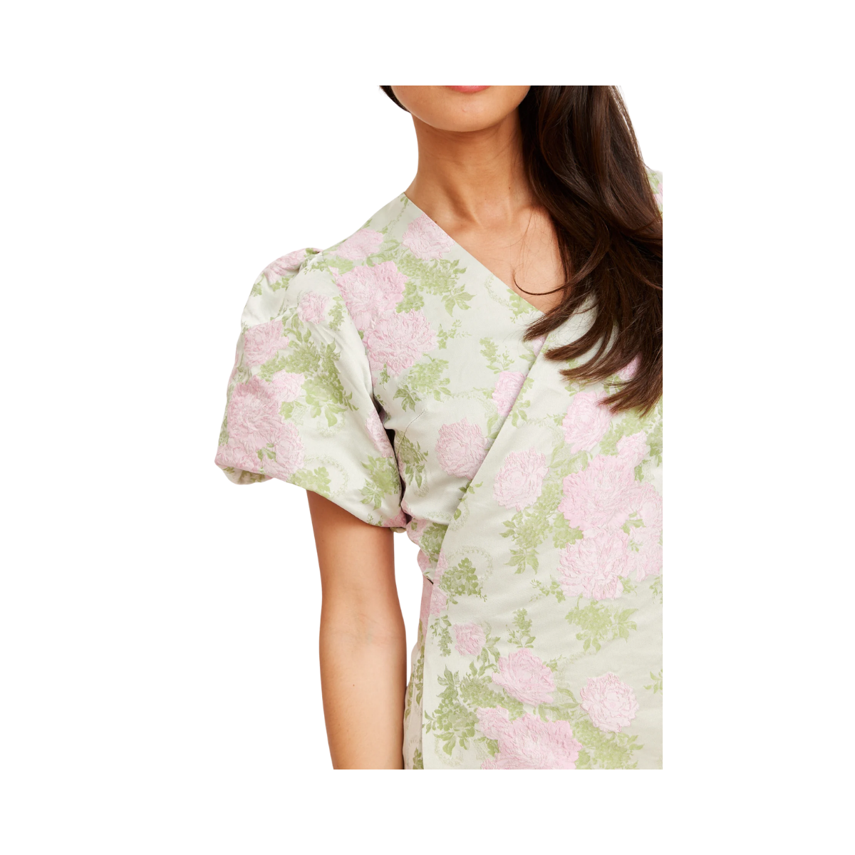 Botanic Dress - Green Flower Print