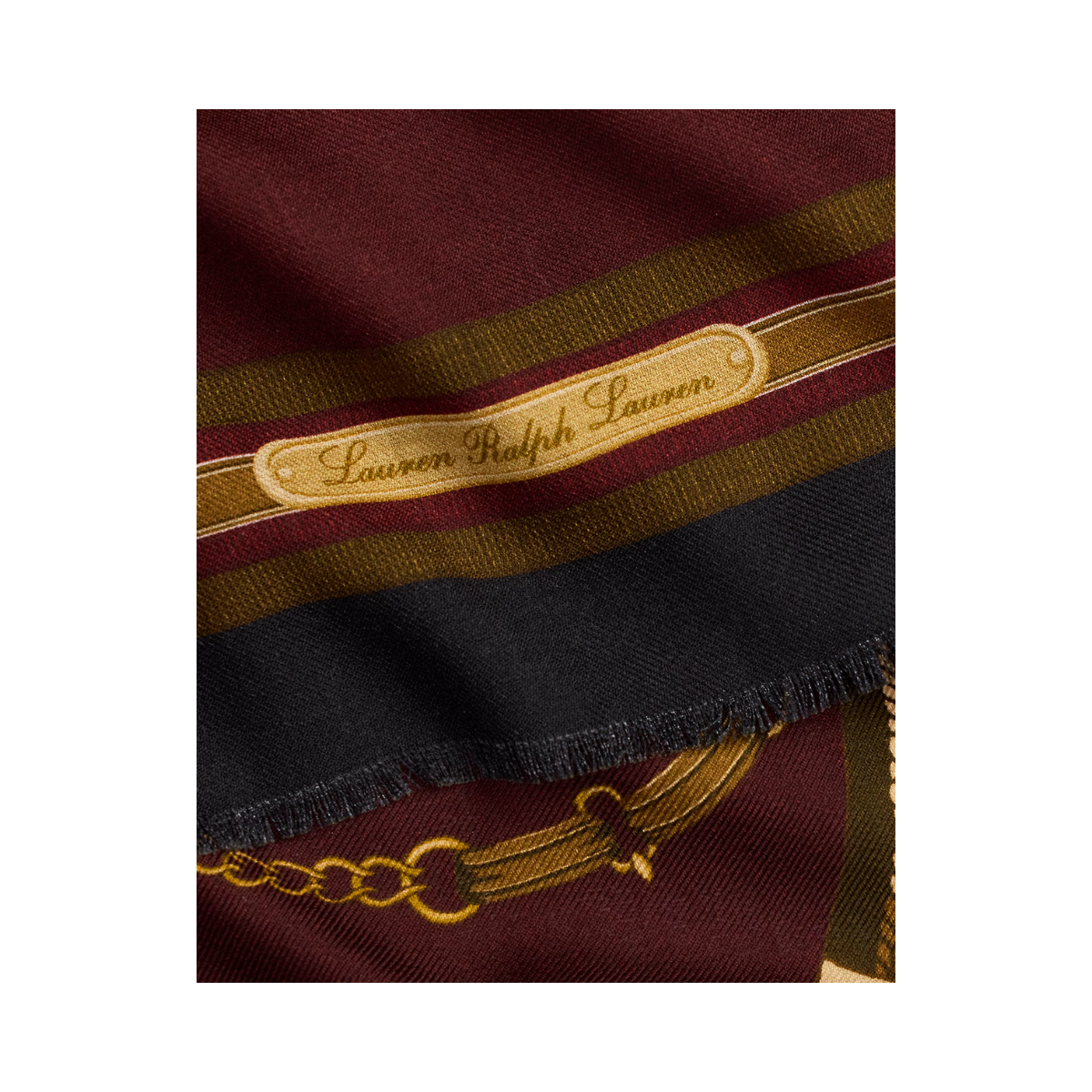 Eqstrn Rbn Wool Scarf Wrap - 001 Pinot Noir