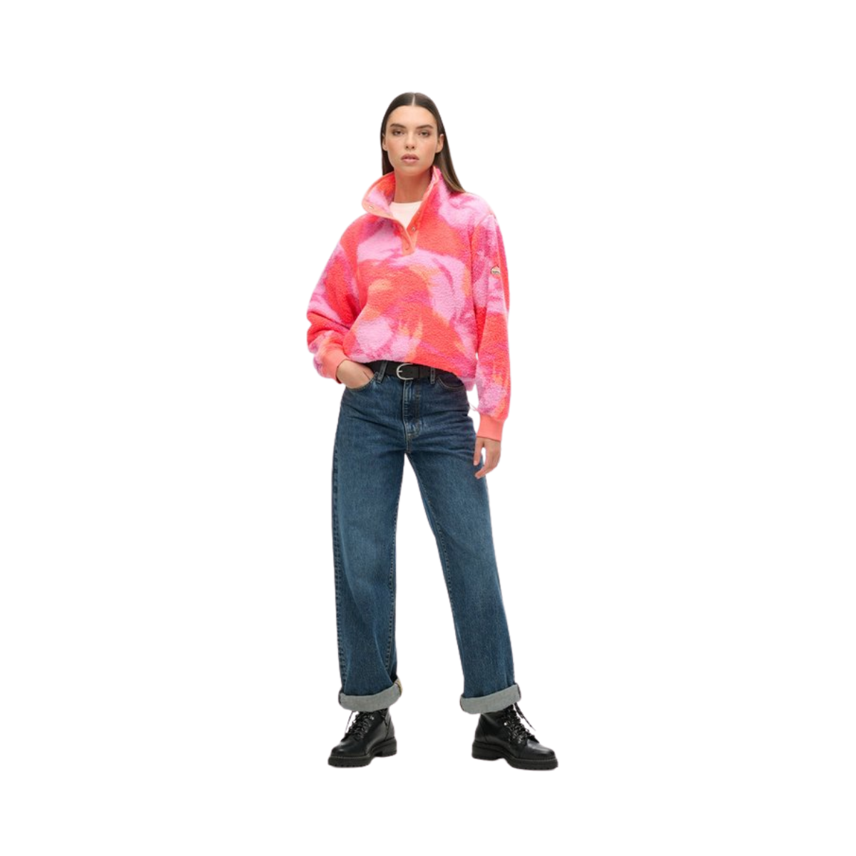 Super Soft Printed Half Zip - 2TI Brush Camo Coral