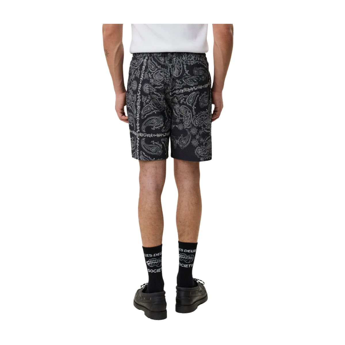 Paisley AOP Shorts - Tap Shoe Black