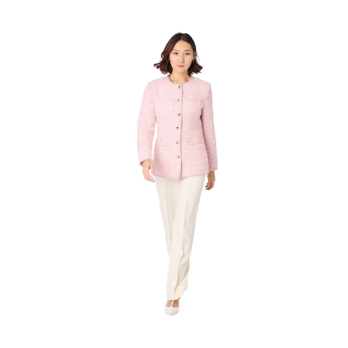 Elise Tweed Jacket - Pink