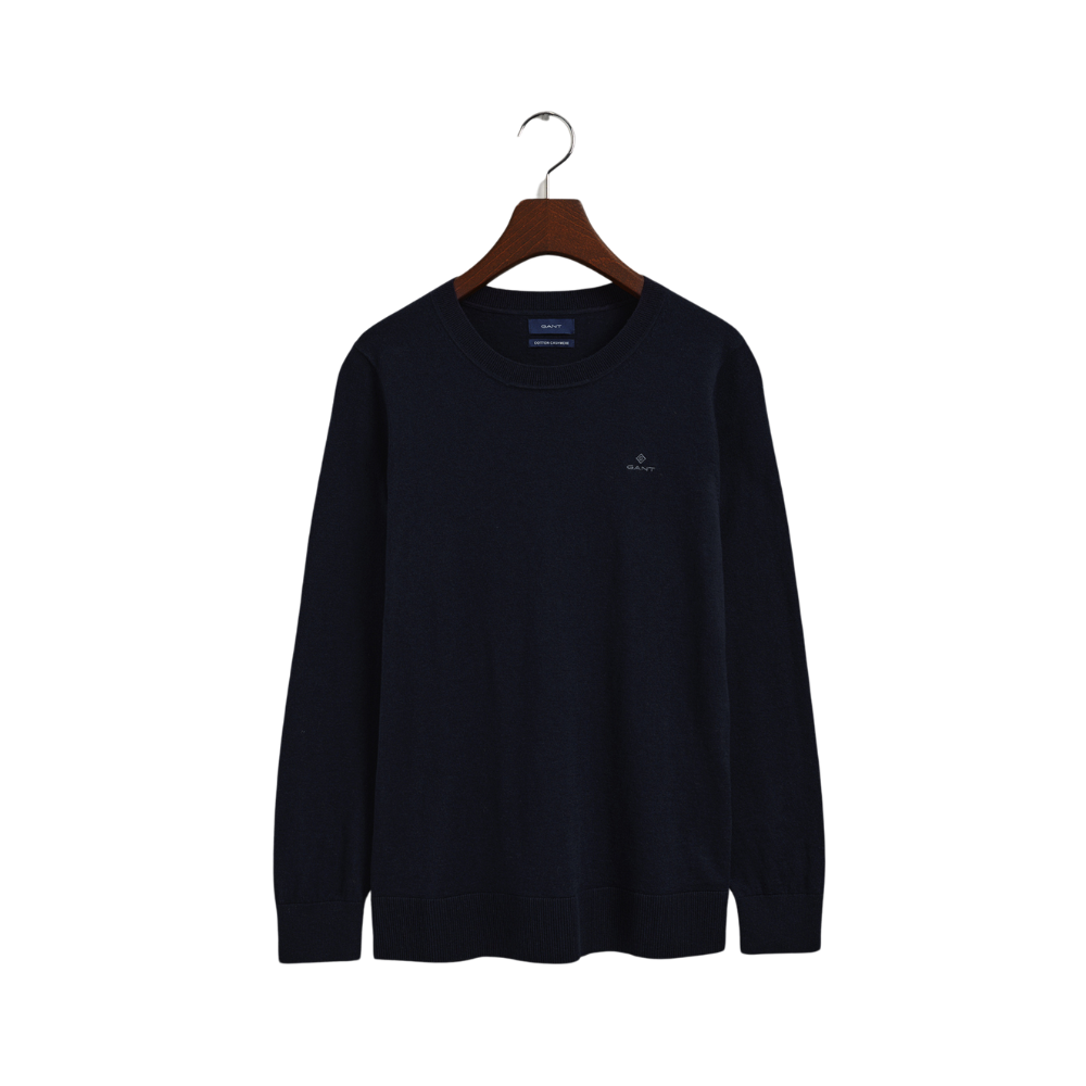 Cotton Cashmere C-Neck - Navy