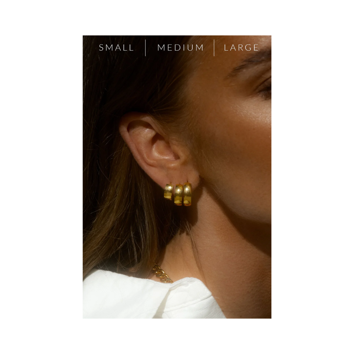 Chunky Gold Hoops Medium - Gold
