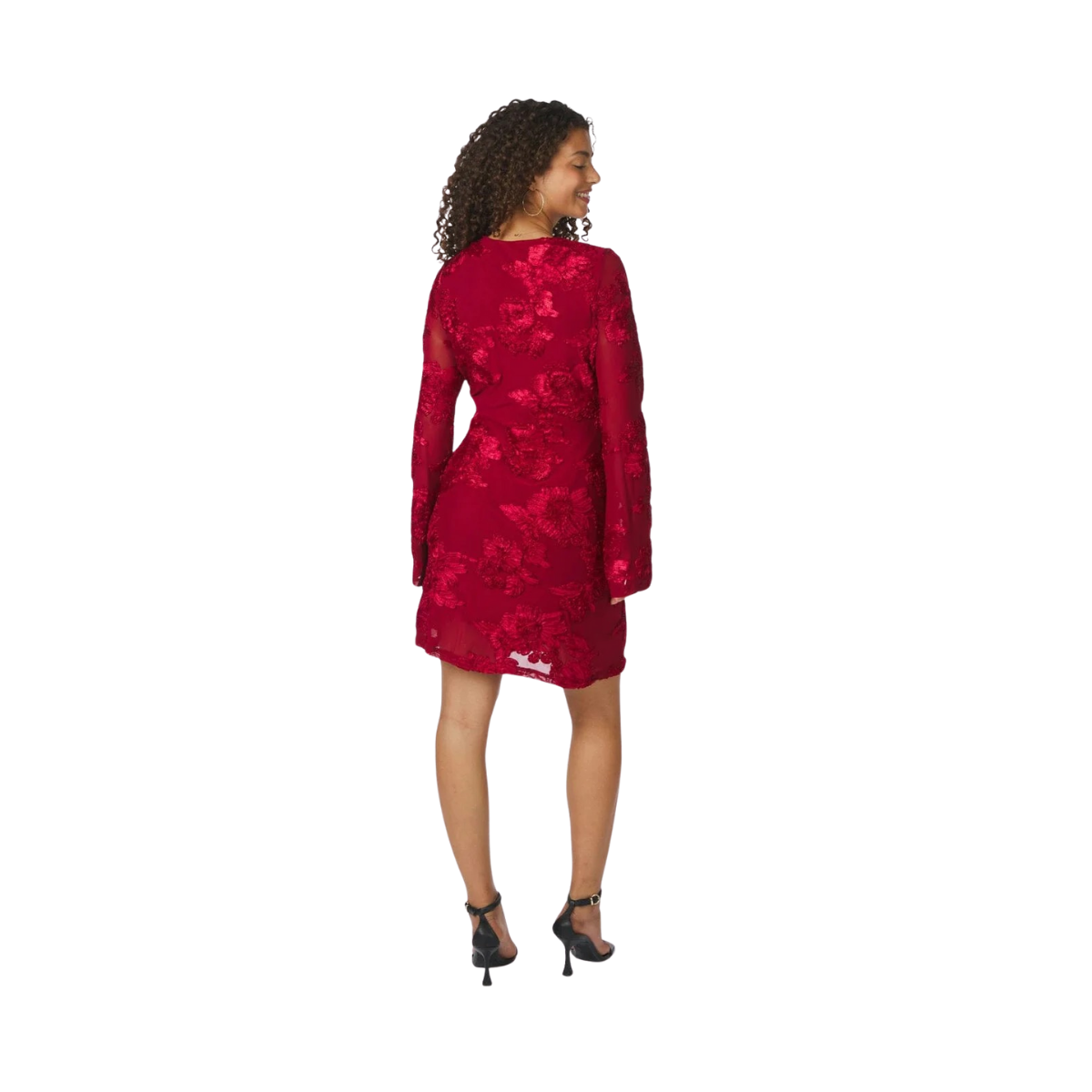 Dirina Big Flower Dress - Red