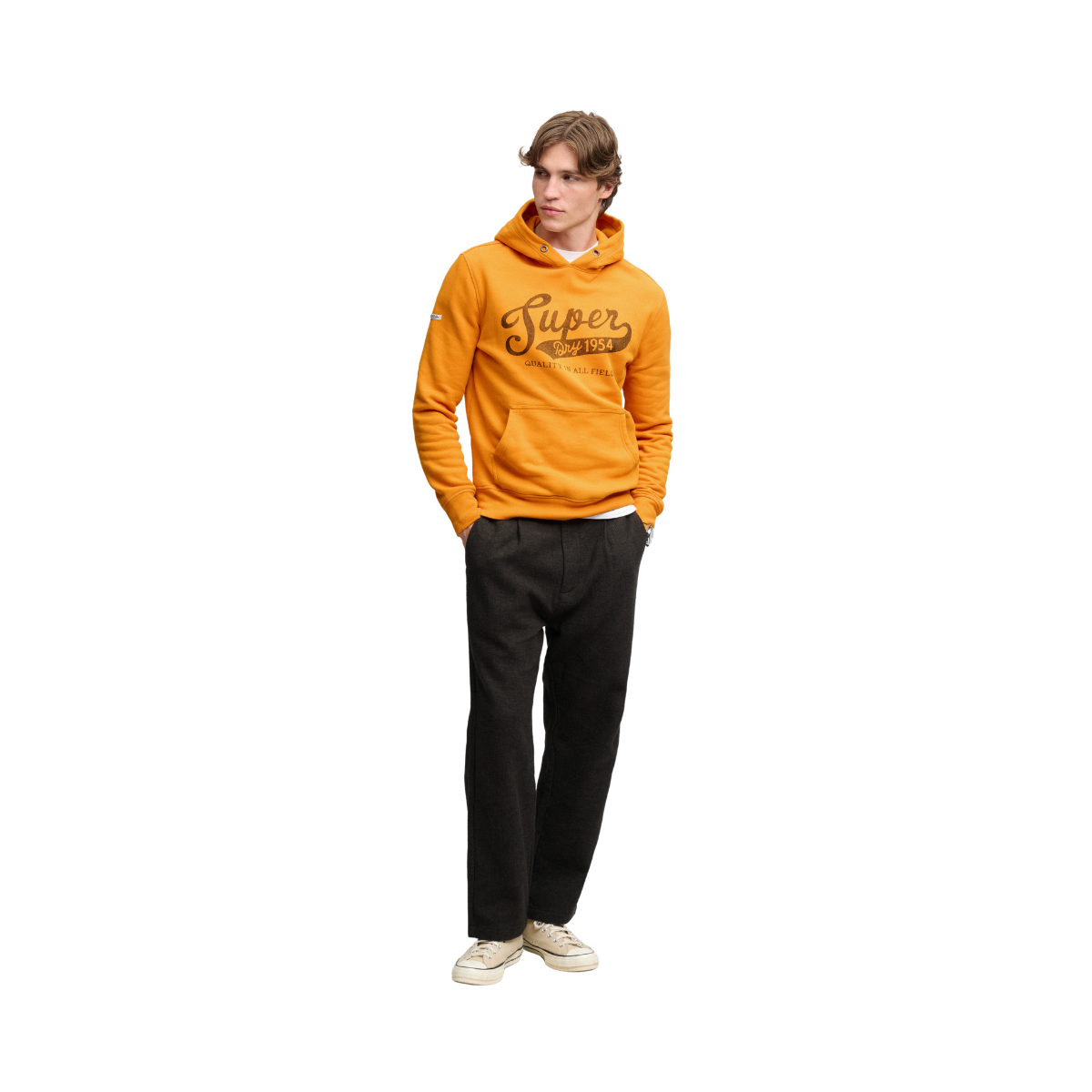 Vintage Script Hood - Track Gold