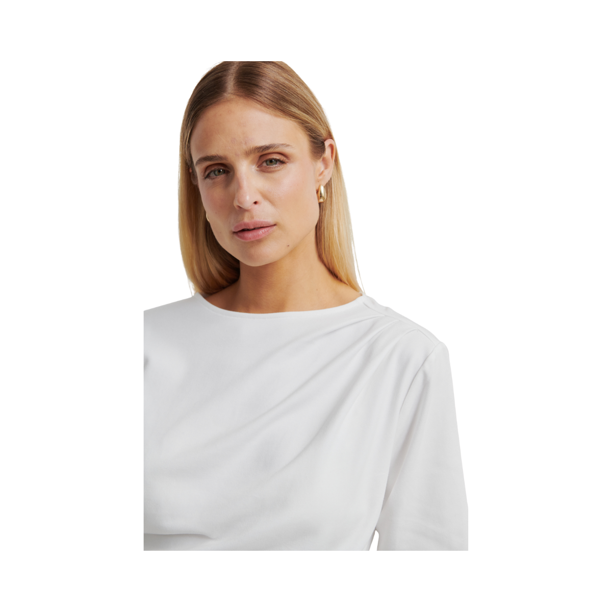 Ulina Drape Tee - 1001 White