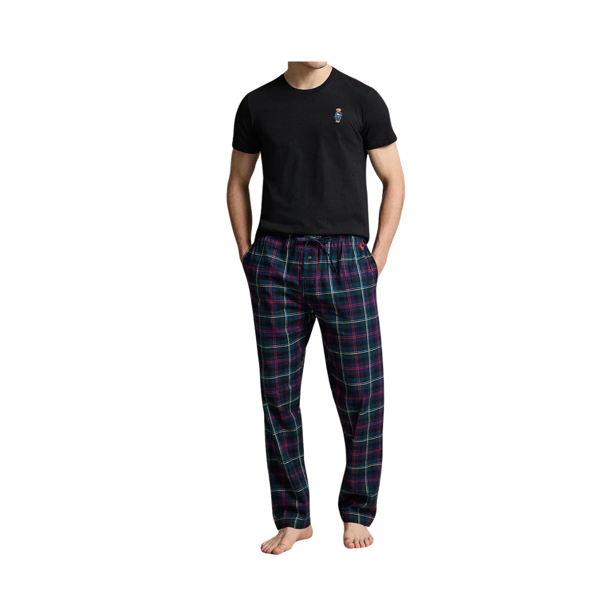 Knit T Shirt Sleep Top - Black