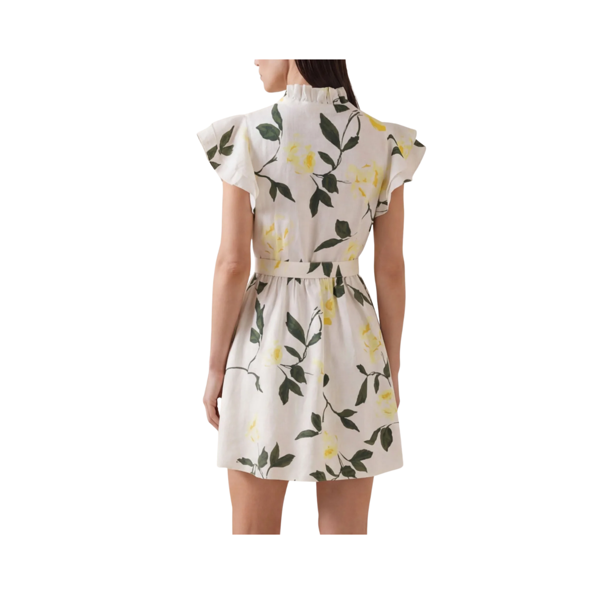 Linen Ruffle Dress - Sunlight