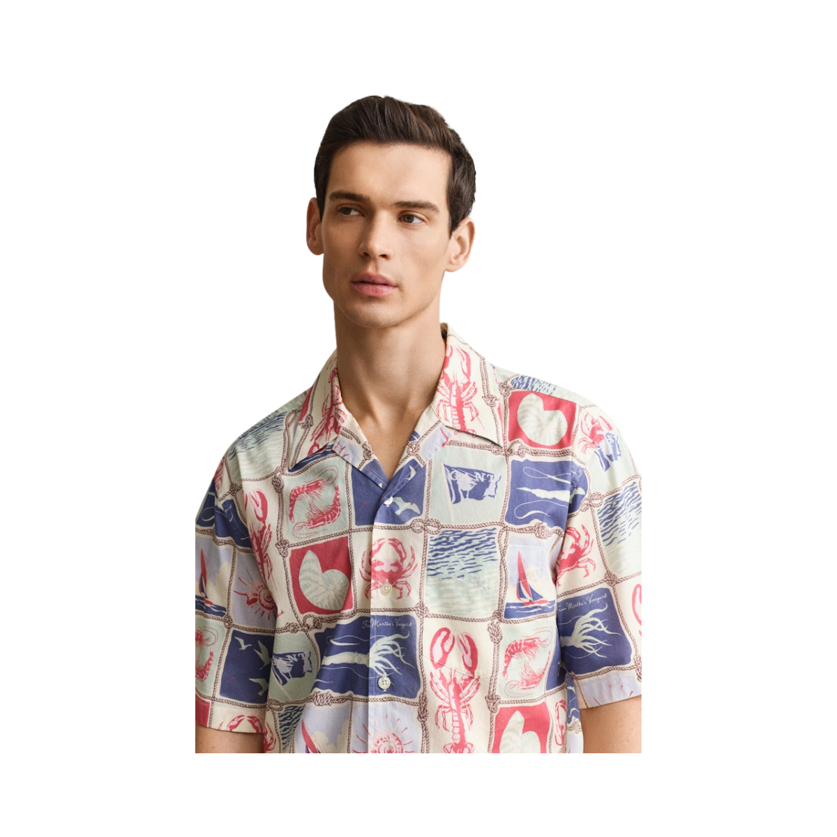 Nautical Print Shirt - Creamed White