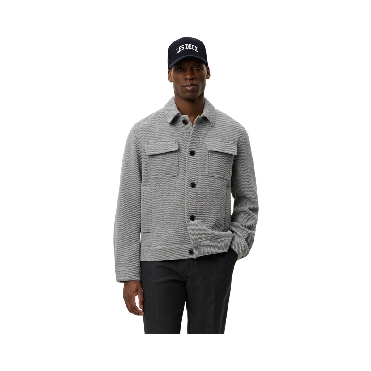 Nash Twill Wool Jacket - Grey Melange