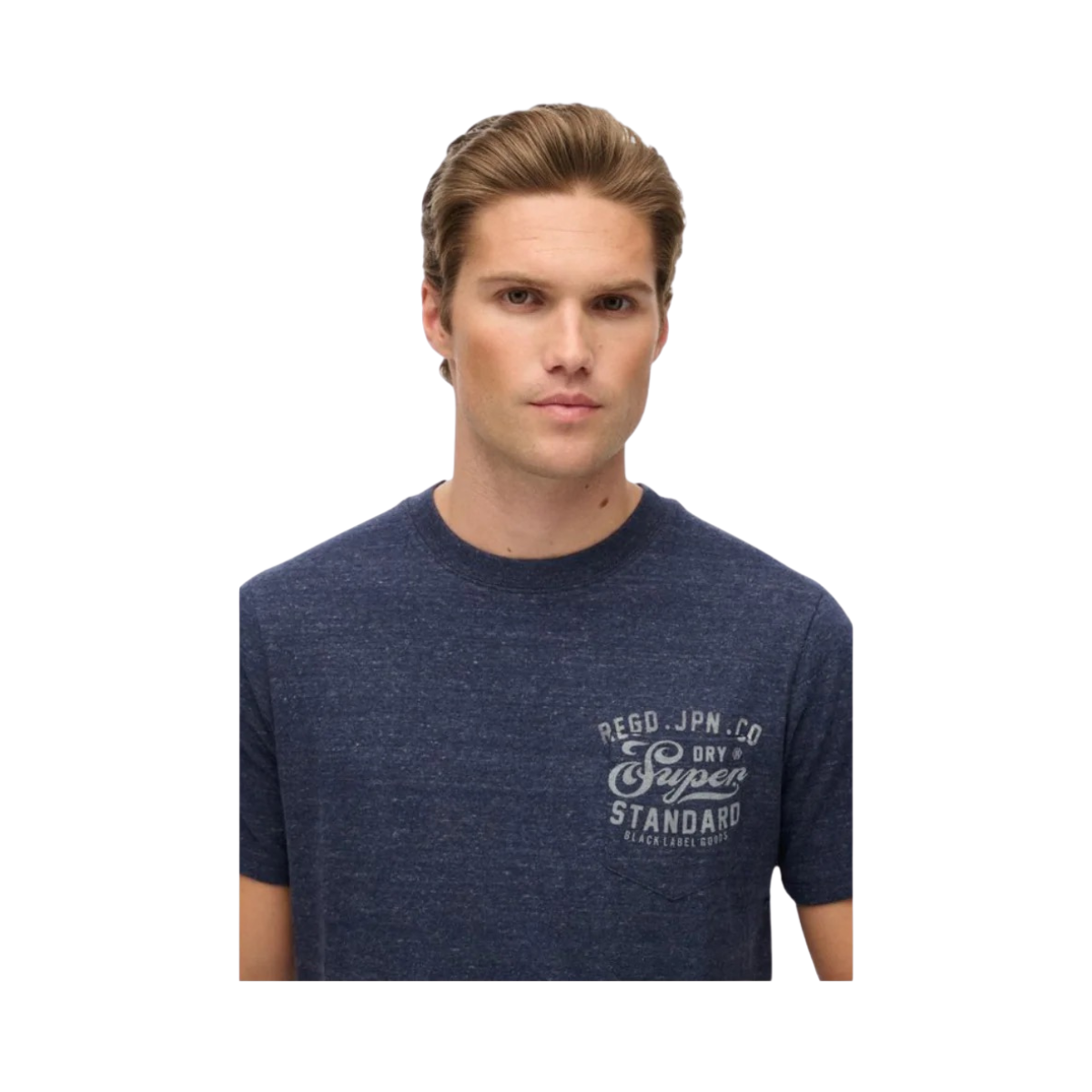 Industrial Relaxed Tee - 1AV Dark Indigo Blue Marl