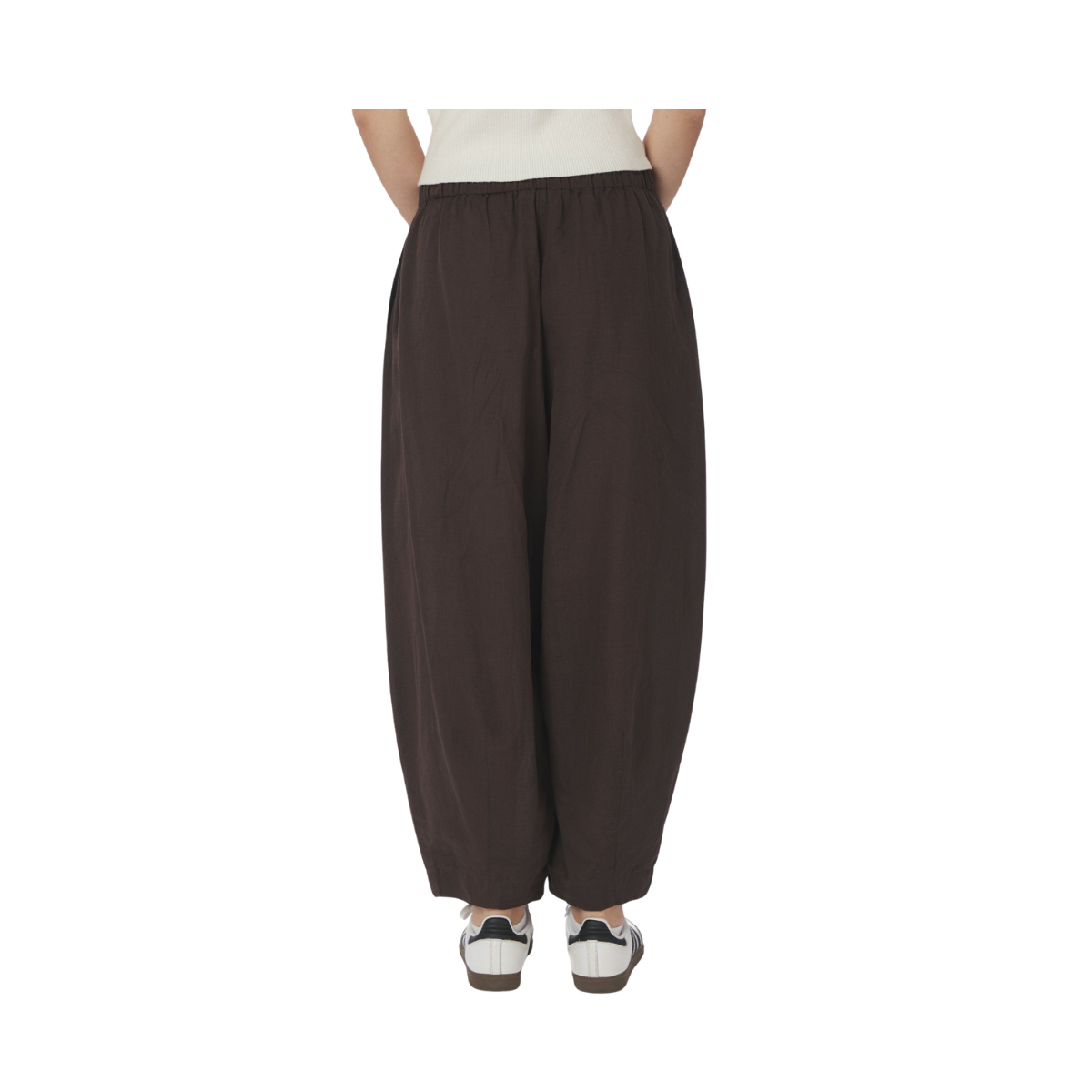 Prina Linen Pants - Dark Brown