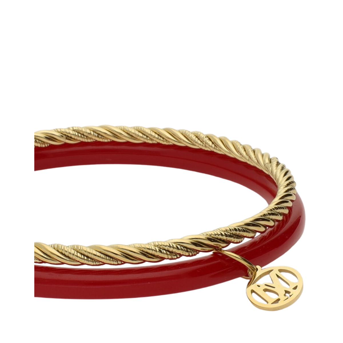 Bangle Set Thin Red - Gold