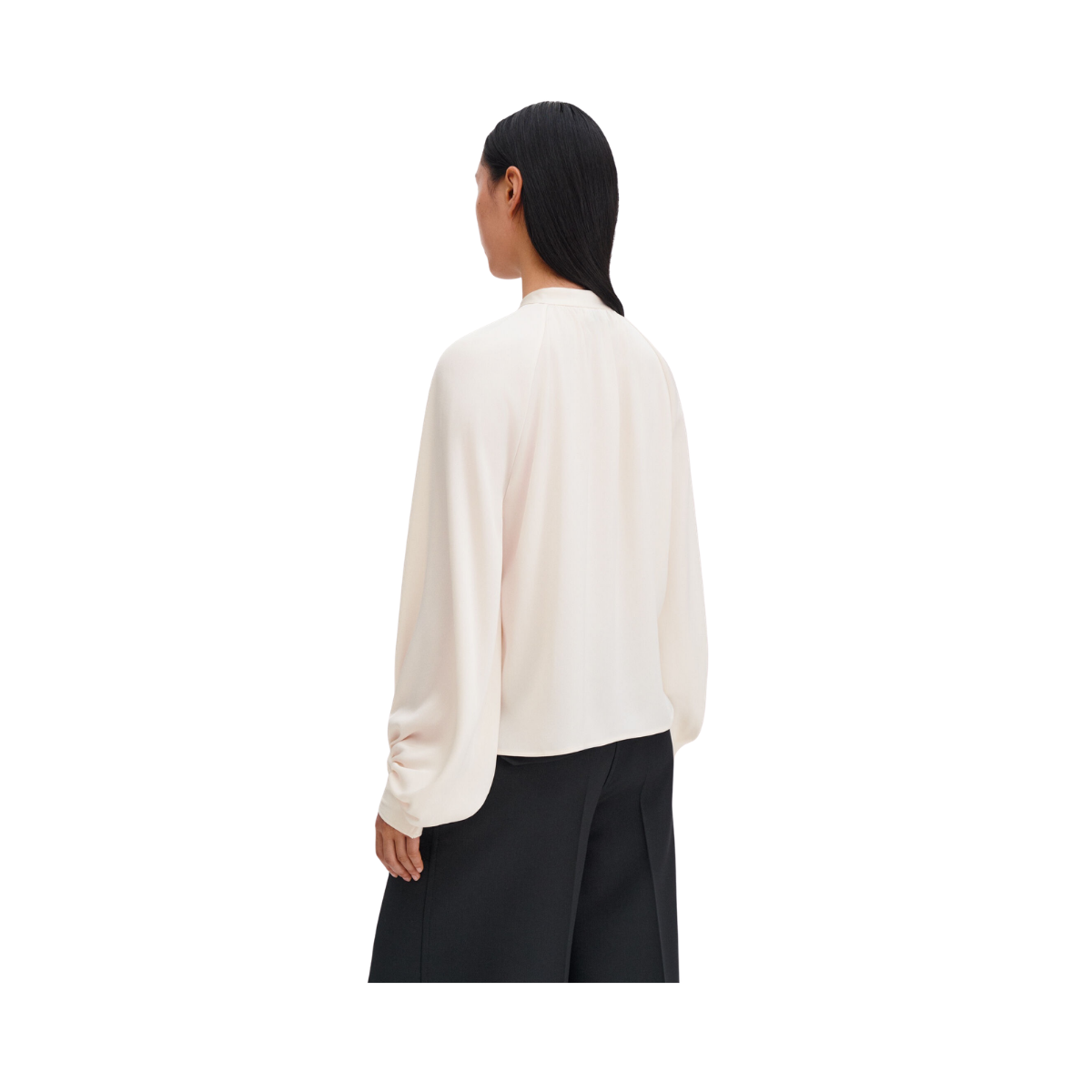 Stand Collar Blouse - Cream
