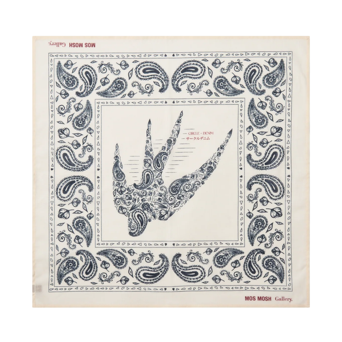 MMGMartin Paisley Neckerchief - Ecru