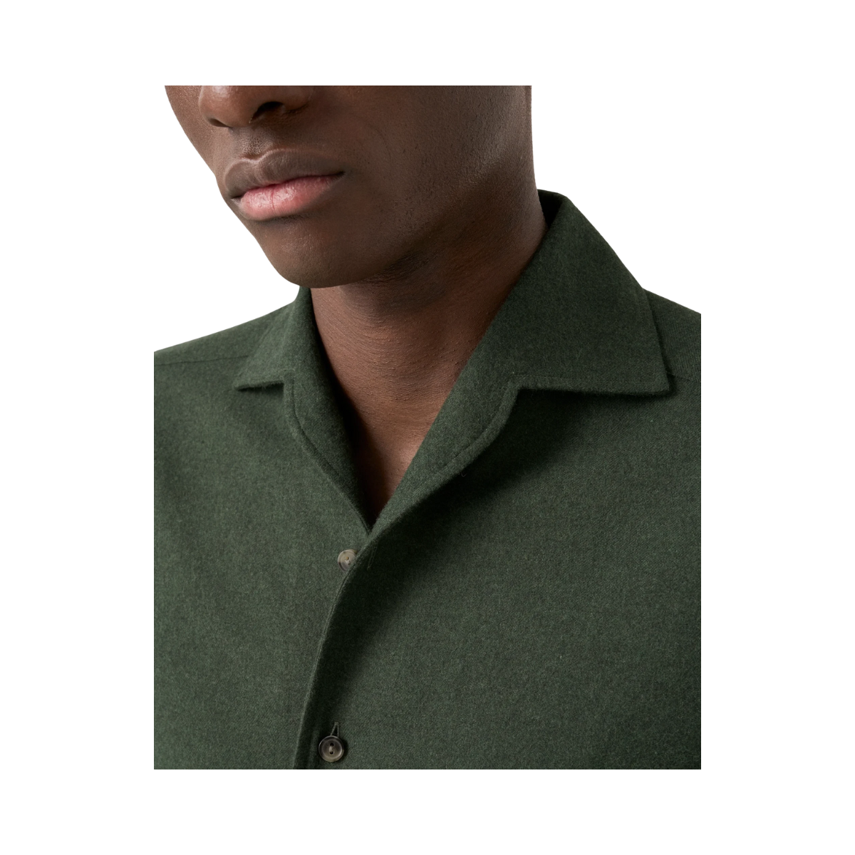 Solid Flannel Shirt - Dark Green