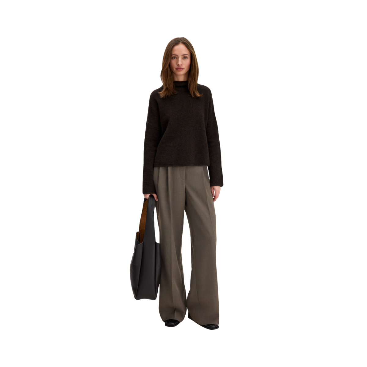 Mika Yak Funnelneck Sweater - Golden Brown