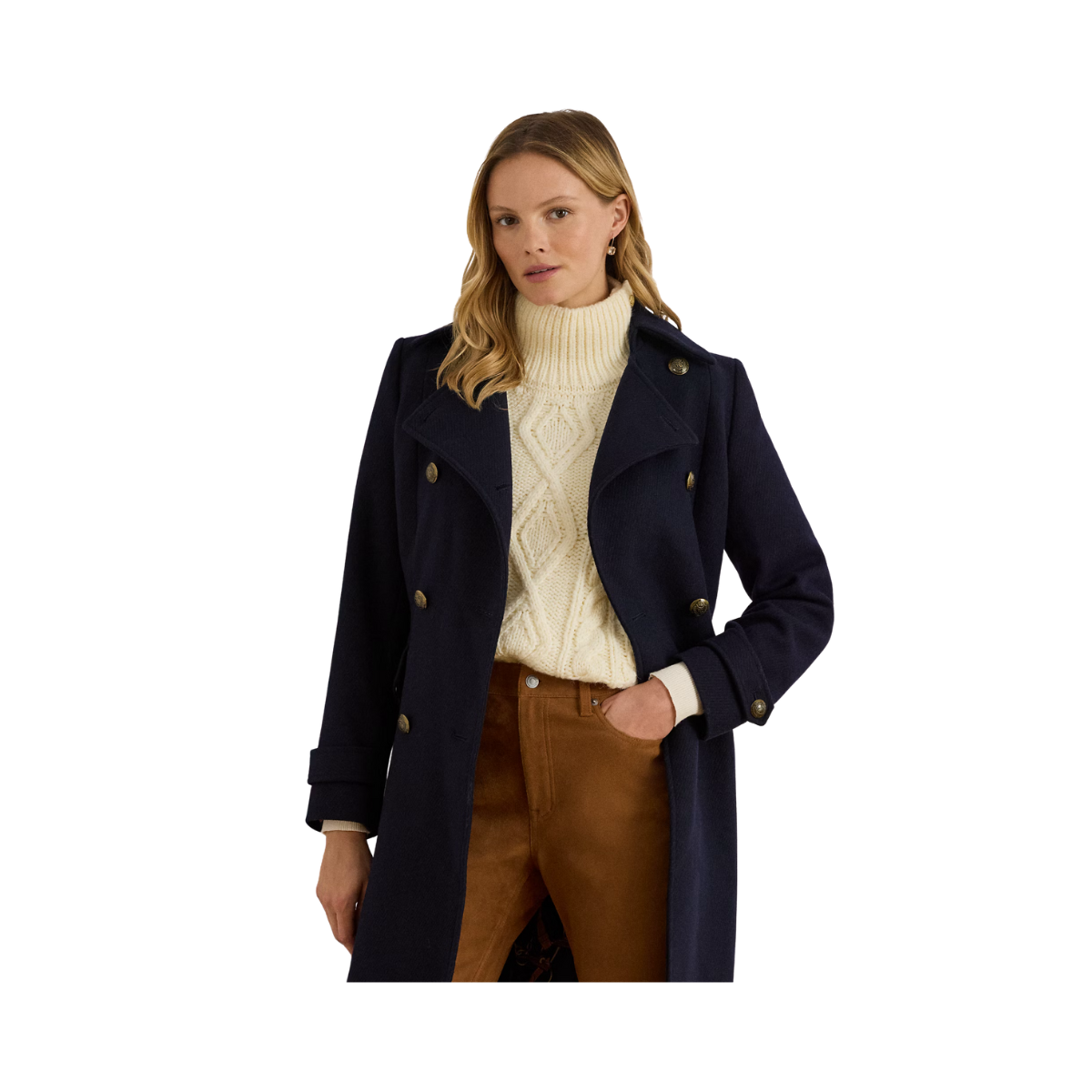 Twill DB 45 Lined-Coat - Regal Navy