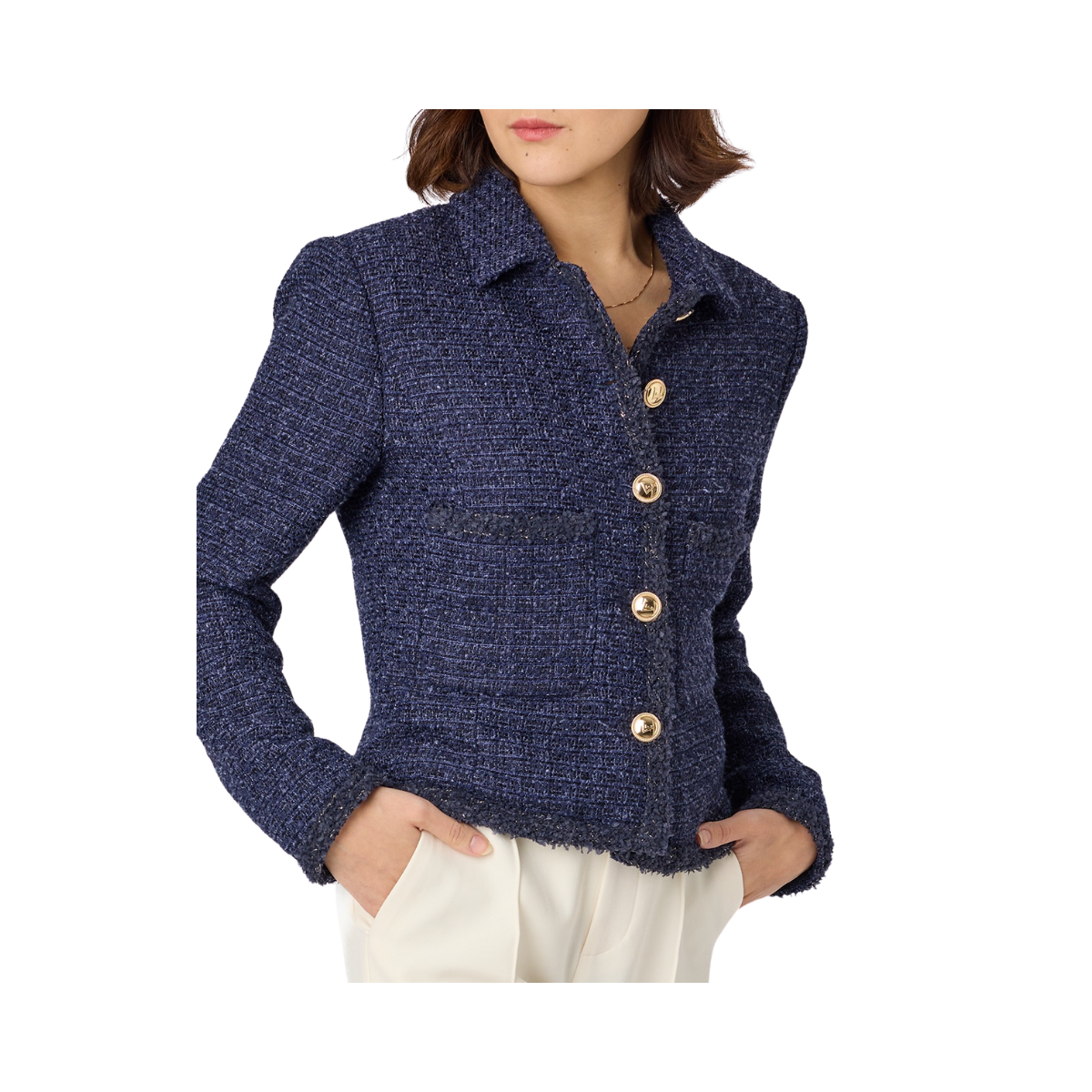 Madison Tweed Jacket - Navy Blue