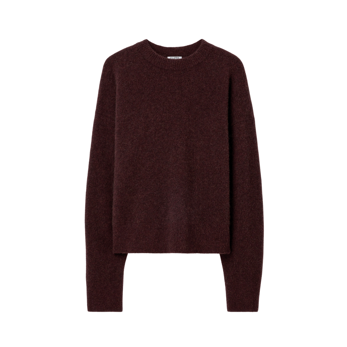Wool Yak Crewneck Sweater - Burgundy