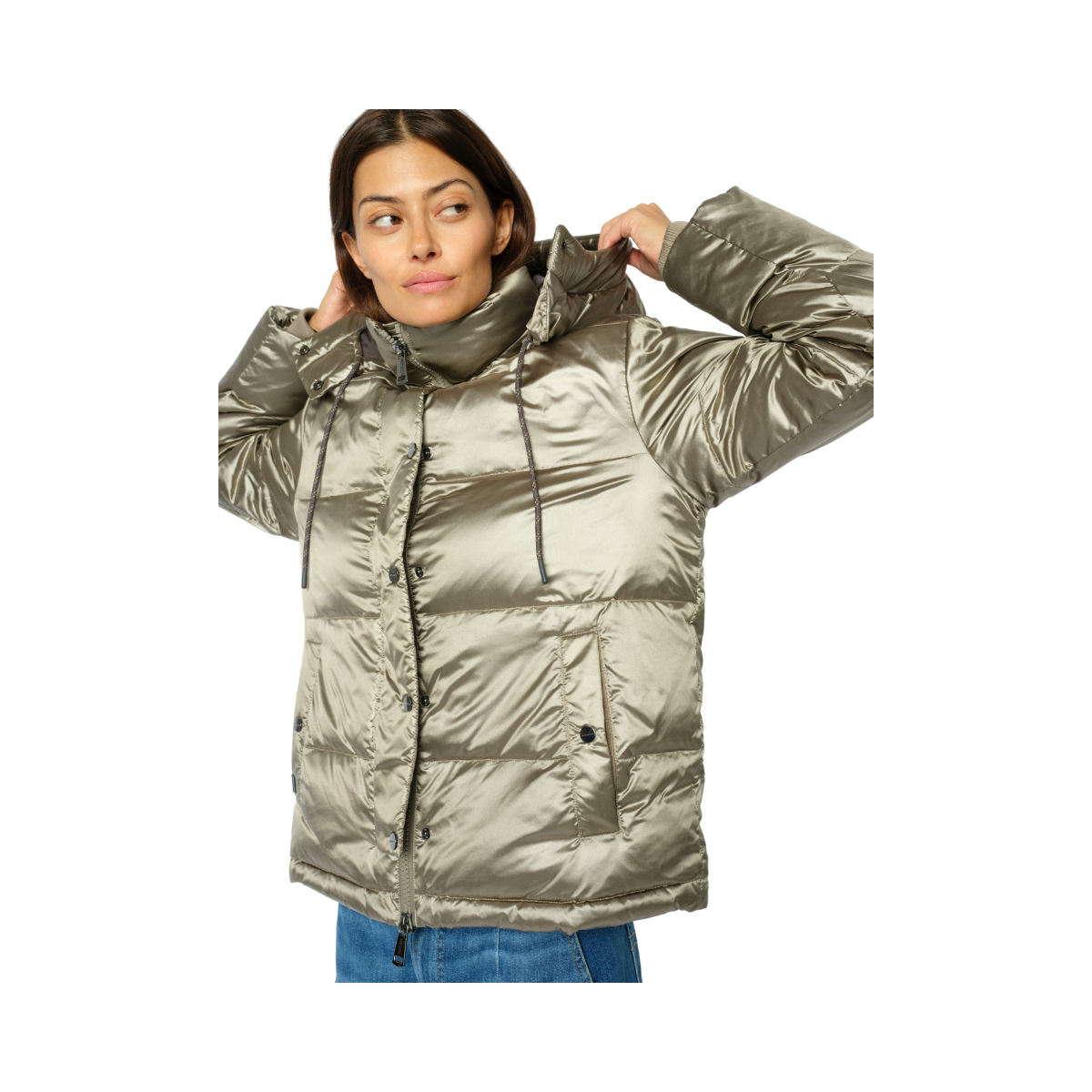 MMJilly Metallic Down Jacket - Brindle