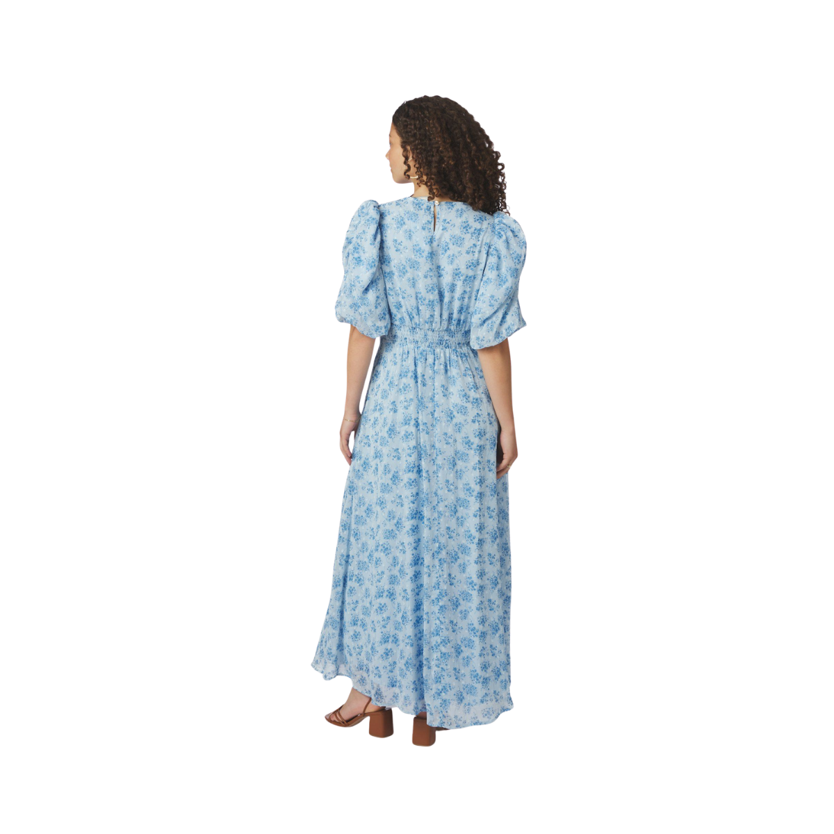 Kikka Chiffon Flower Dress - Light Blue