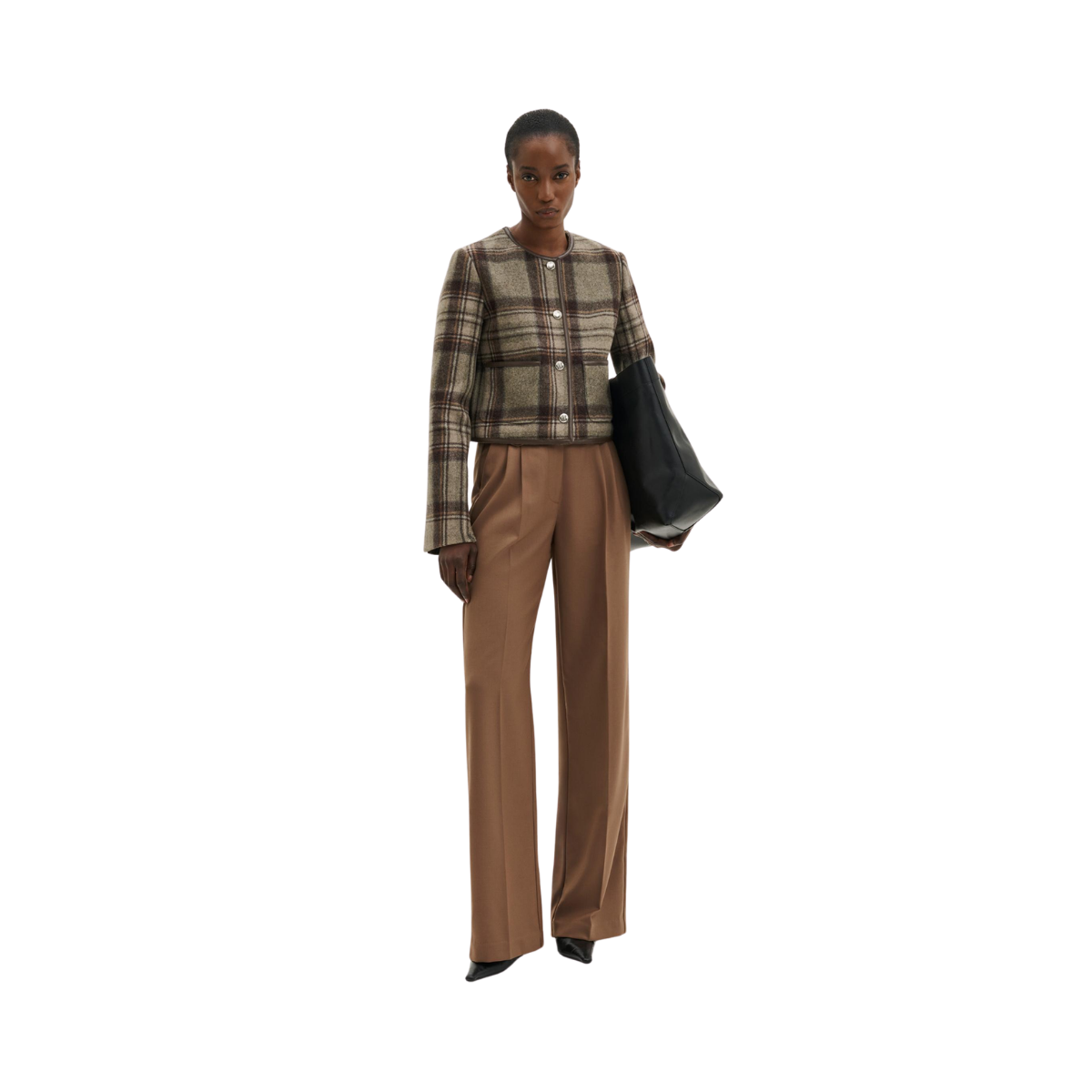 Ninette Wool Jacket - Steel Checks