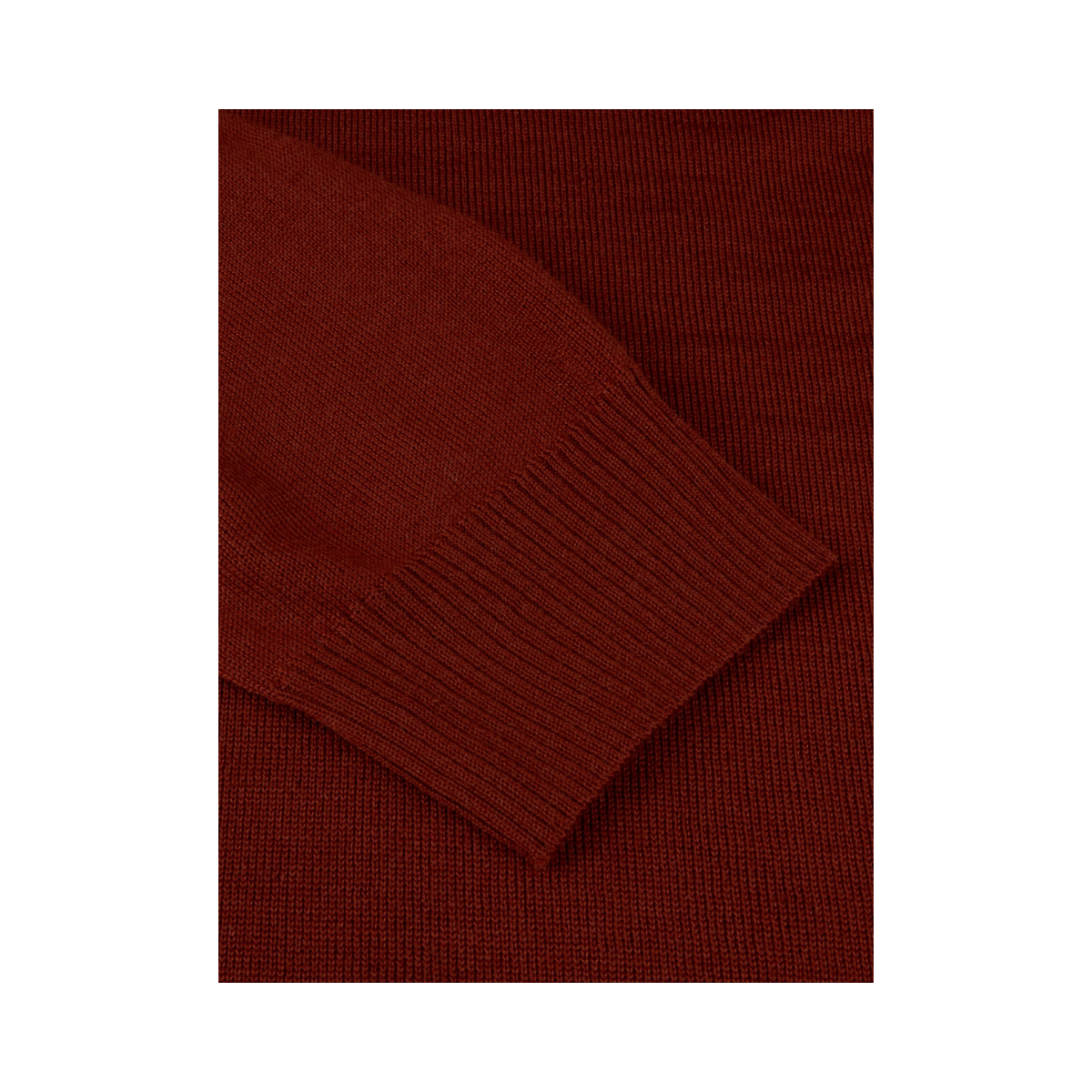 Pullover Knitted Half Zip - Dark Orange