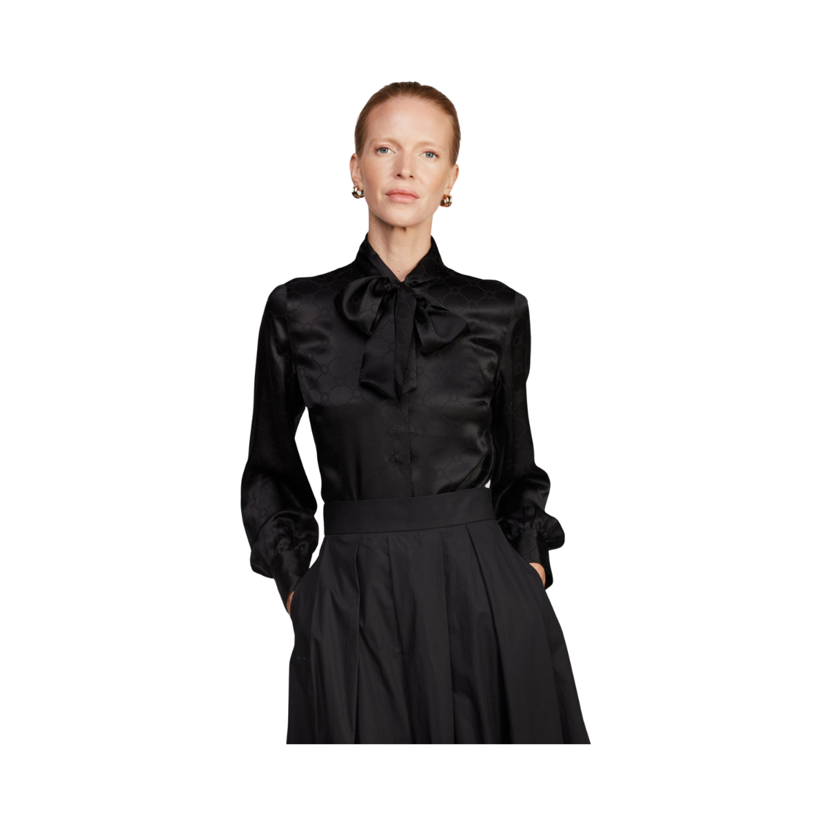 Selma Blouse - Black Pattern