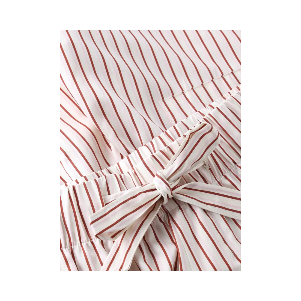 Trace Loose Satin Shorts - Red Stripe