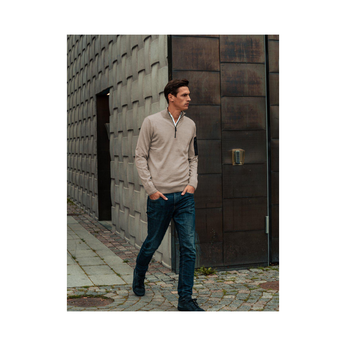 Lucca 1/2 Zip - Bambu