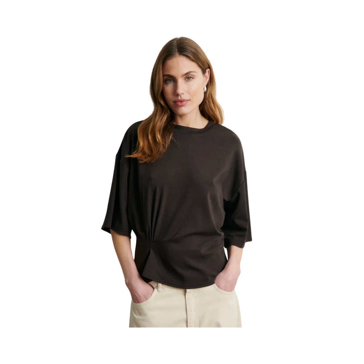 Missouri Tee - Dark Brown Melange