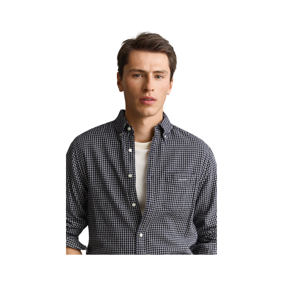 Reg Windblown Flannel Check Shirt - Evening Blue