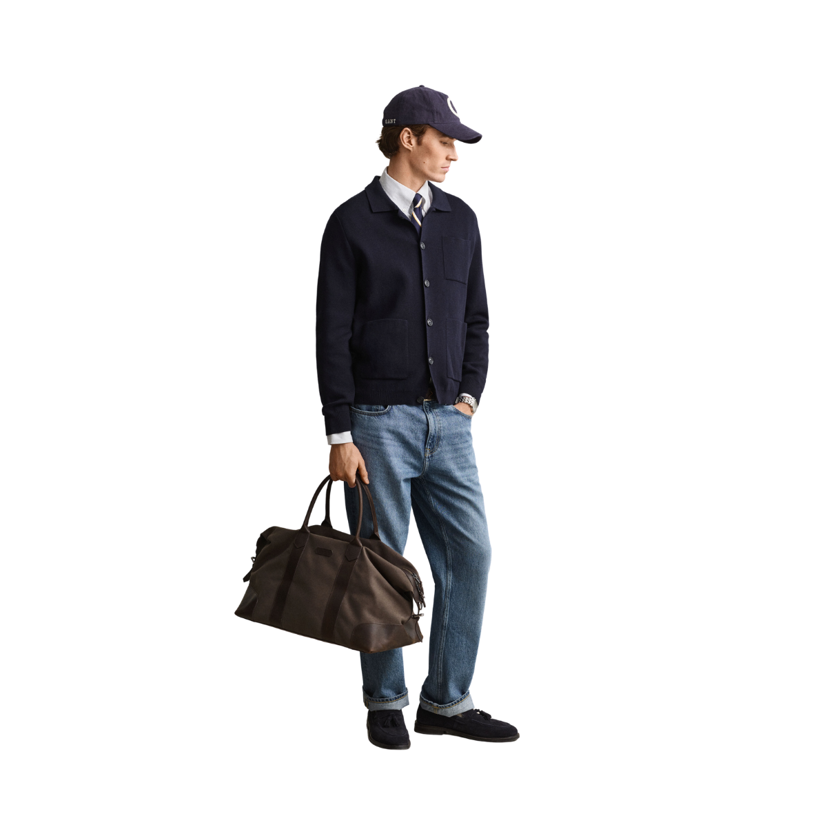 Milano Knit Cotton Cardigan - Evening Blue