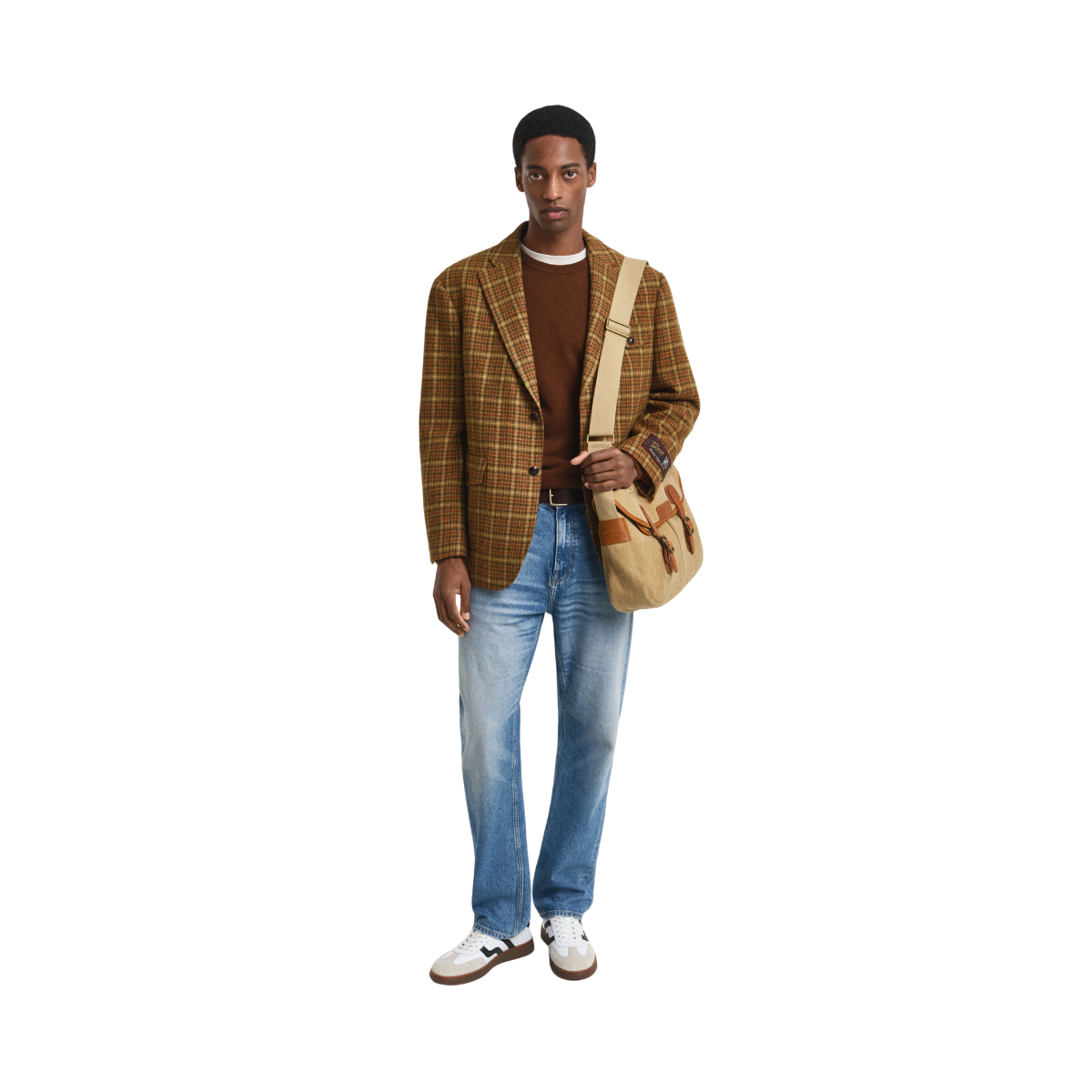 Superfine Lambswool C-Neck - Mahogany Brown