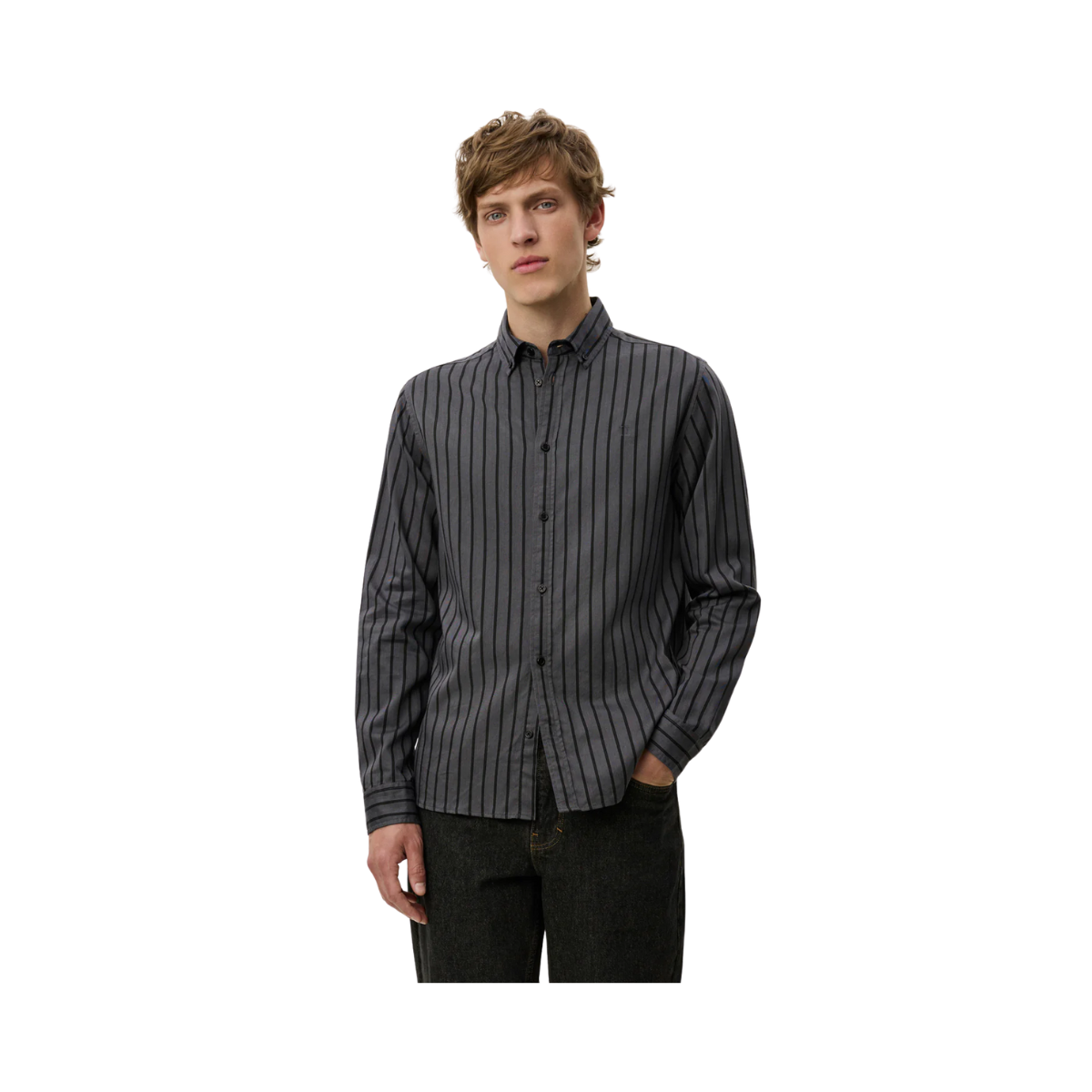 Konrad Herringbone Shirt - Gargoyle