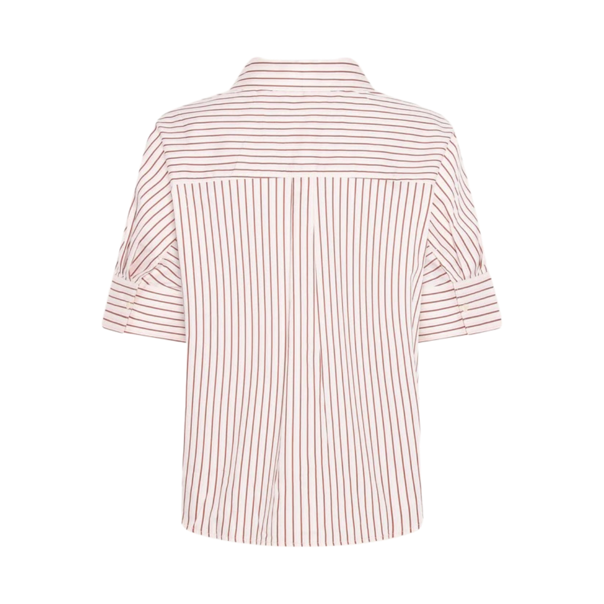 Islet Satin SS Shirt - Red Stripe